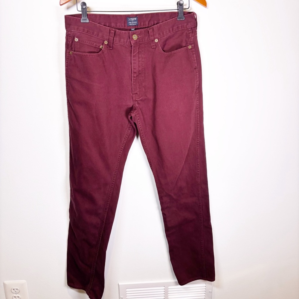 J. Crew Sutton Dark Red Jeans